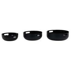 DISH NIOR METAL BLACK SET OF 3 